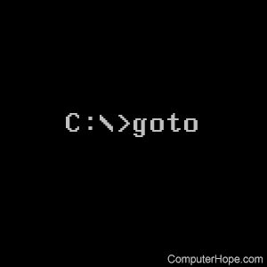 goto command at a command line.