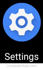 Settings App icon on Android.