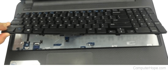Lifting a laptop keyboard