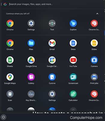 Google Chromebook App Launcher