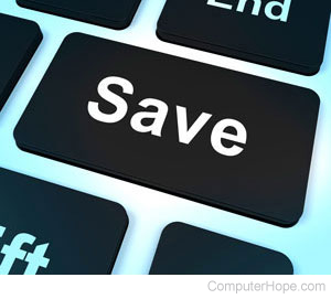 Fictional Save button on computer keyboard