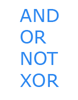 AND、OR、NOT、XOR布尔运算