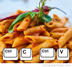Illustration: Copy pasta.