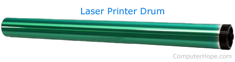 Laser printer drum