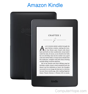 Amazon Kindle tablet.