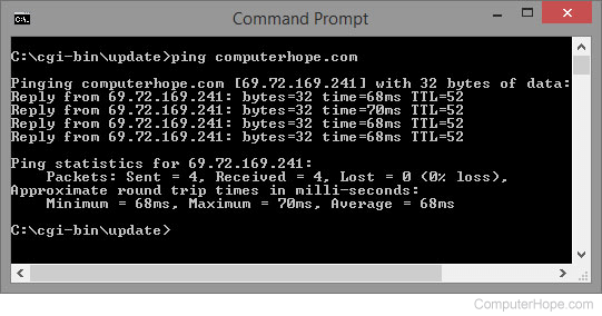 Windows command line ping command