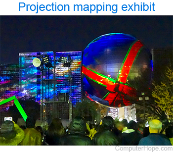 Projection mapping exhibit