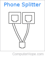 Phone splitter illustration