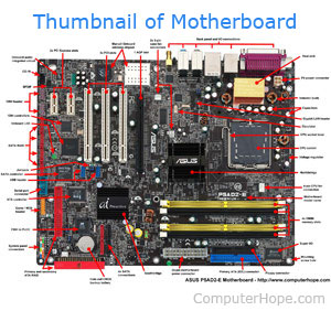 Thumbnail of computer motherboard