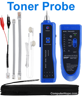 Phone, power and Ethernet toner probe.