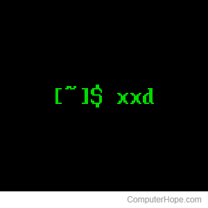 Linux and unix xxd command