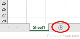 Add worksheet in Excel 2013 and later