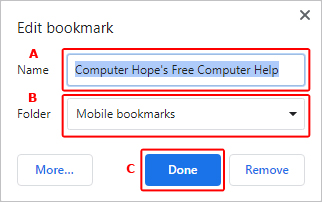 how to create a bookmark folder