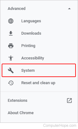 System selector