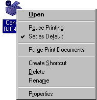 setting default printer in windows 8