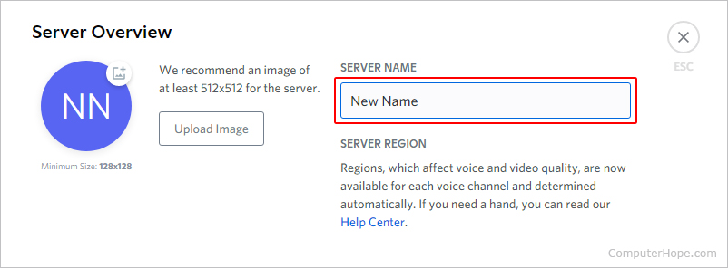 how to change discord name