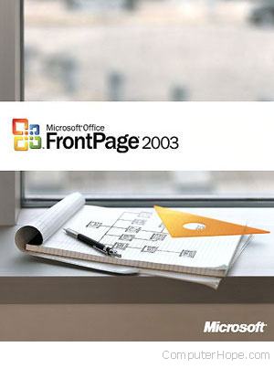 Microsoft Office FrontPage 2003 box.