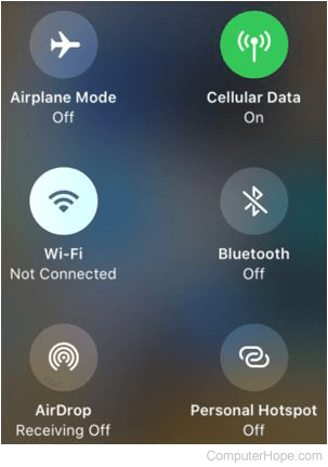 Wi-Fi options on iOS