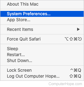 Системные настройки селектор в macOS