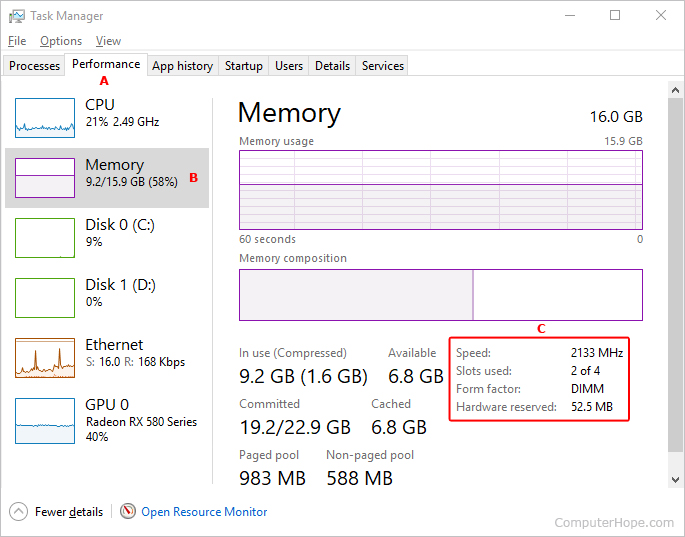 find out how much memory my computer has