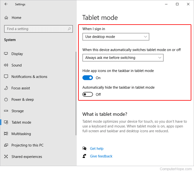 How to enable or disable Taskbar for tablets on Windows 11