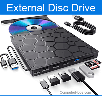 External disc drive that connects with USB