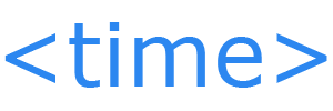 HTML time tag