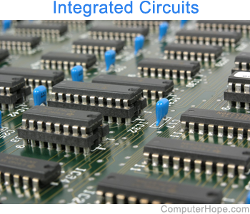 integrated circuit chip top view