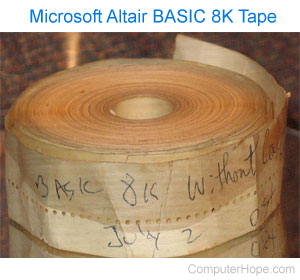 Altair BASIC tape