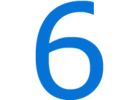 Blue number 6