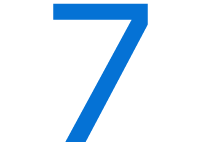 Blue number 7