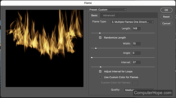 photoshop flame filter download