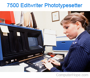 7500 Editwriter Phototypesetter.
