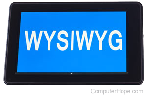 What is WYSIWYG?  What You See is What You Get