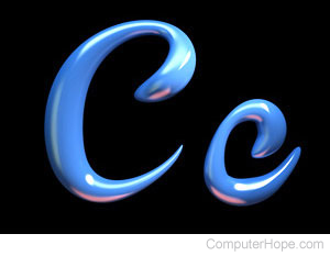 Illustrated uppercase and lowercase letter c